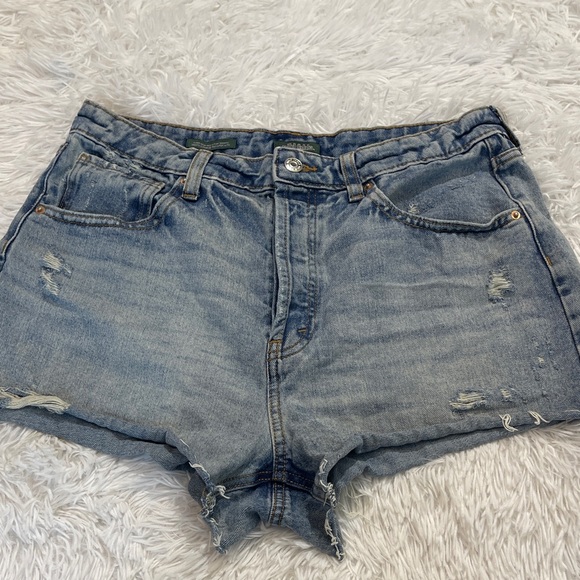 wild fable Pants - Wild Fable Light Blue Jean Shorts WOMENS SIZE 10. Super high rise cut off shorts